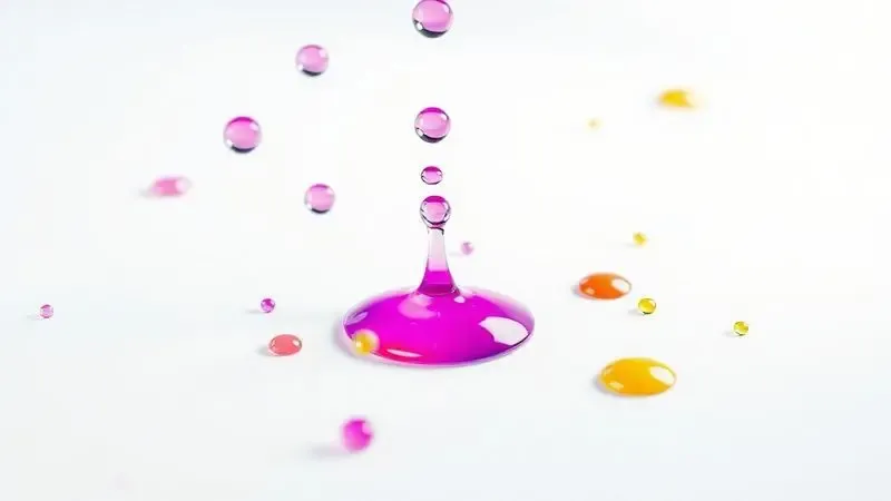 Representação artística de gotas de tinta colorida simbolizando alta resolução e rendimento de impressão.