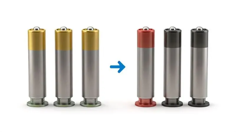 Comparação visual conceitual entre cartuchos originais e compatíveis para impressoras