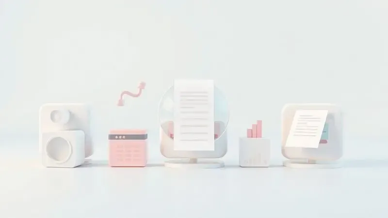 Representação conceitual em 3D comparando as tecnologias de transfer laser, inkjet e sublimação de forma minimalista.