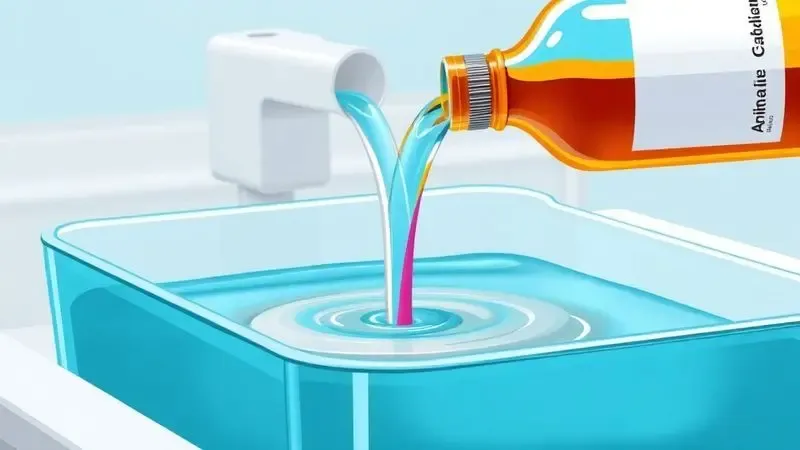 Ilustração digital estilizada de um reservatório de tinta sendo abastecido de forma limpa e organizada em uma impressora genérica.