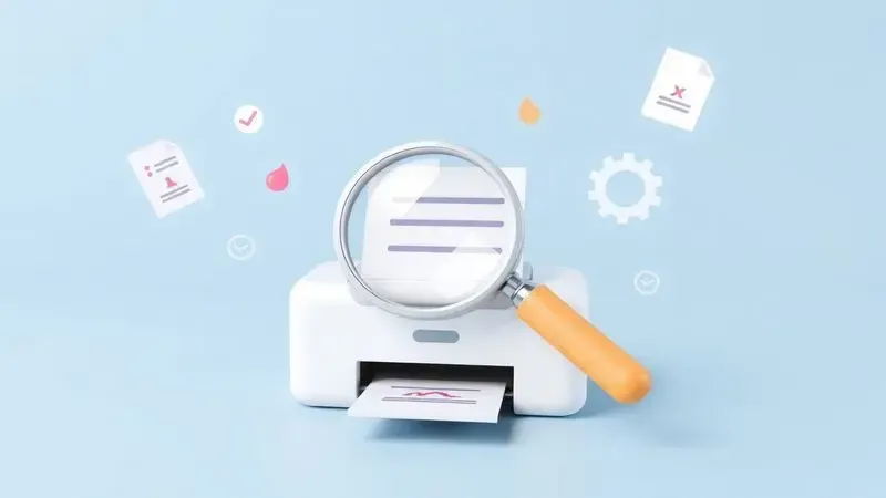 Ilustração conceitual sobre a análise técnica de critérios para escolher a impressora de sublimação ideal.