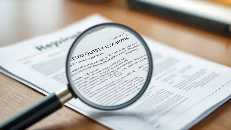 Detalhe de uma página impressa com cores vivas e nitidez sendo examinada por uma lupa conceitual.