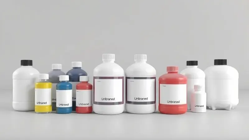 Ilustração 3D conceitual de frascos de tinta colorida organizados de forma minimalista para ilustrar custos de manutenção.