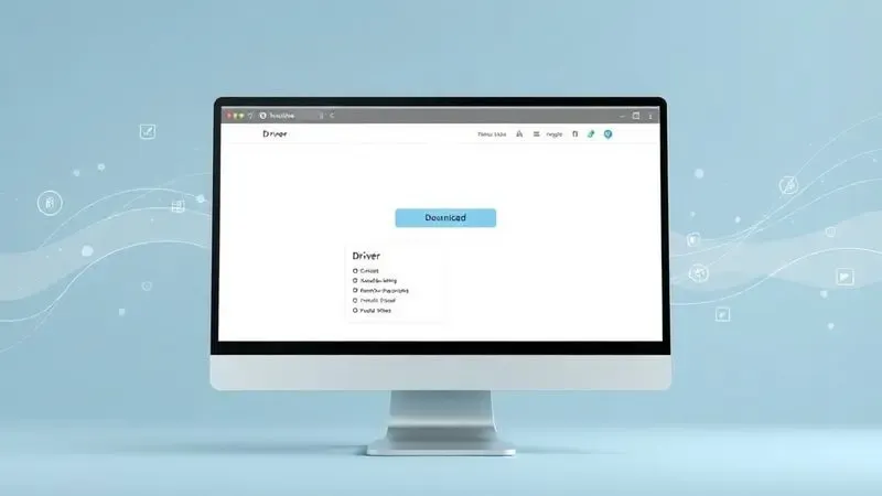 Interface conceitual de download de drivers de impressora de site oficial