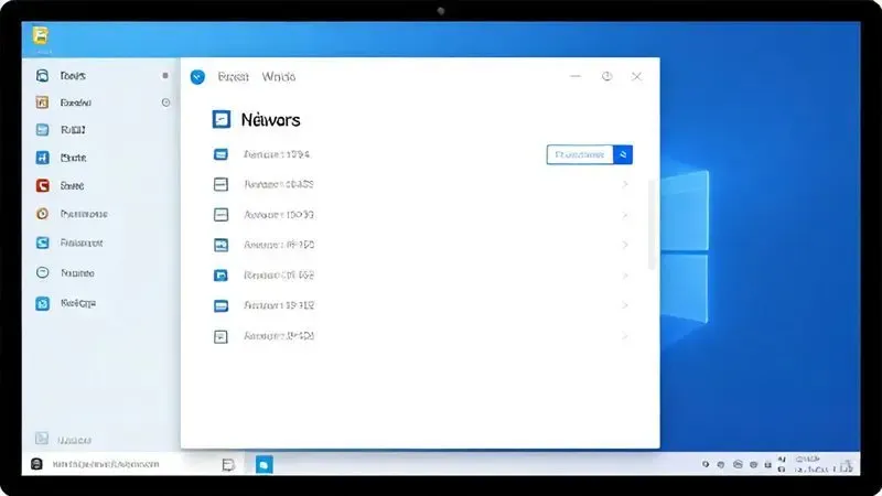 Interface conceitual do Windows mostrando configurações de rede e endereço IP da impressora