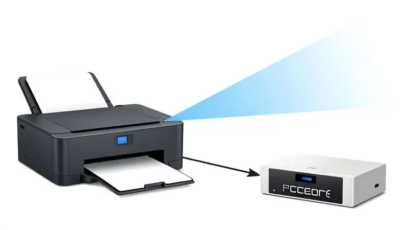 Processo de envio de fax moderno através de impressora HP com transmissão digital.