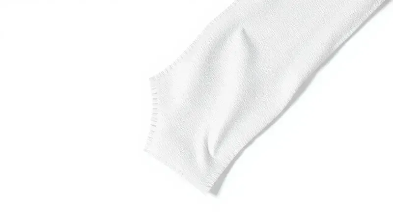 Ilustração conceitual mostrando um erro de estampa com efeito de sombra em um tecido branco.