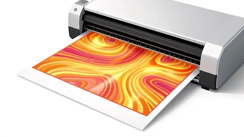 Ilustração conceitual do funcionamento interno da tecnologia de impressão térmica