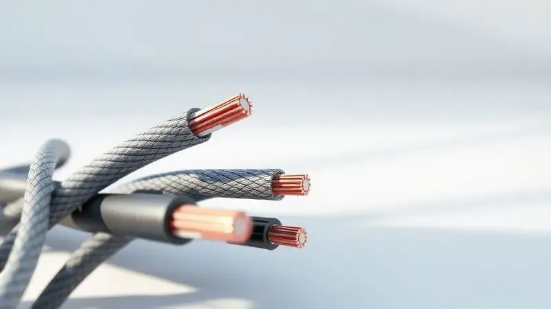 Representação artística de diferentes texturas e materiais de cabos USB para comparação de qualidade e durabilidade.