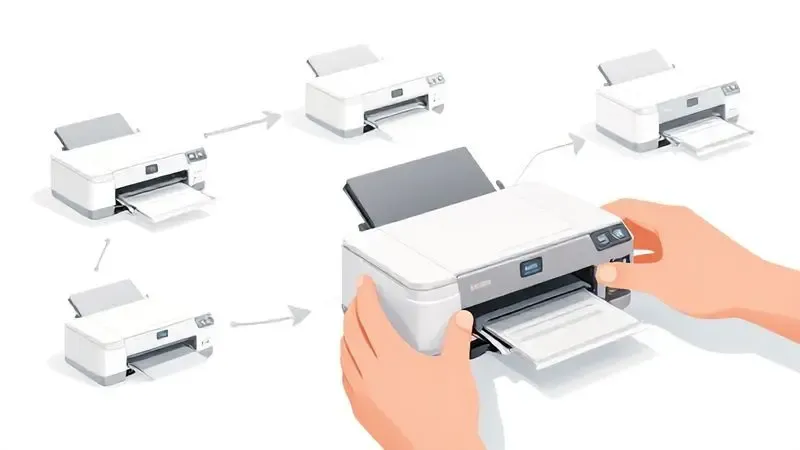 Processo de instalação da Zebra ZD220 mostrando etapas de montagem e configuração