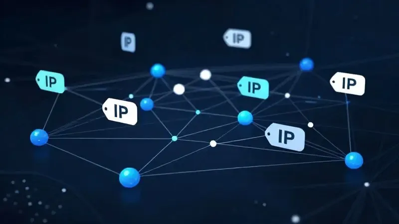 Conceptual illustration comparing dynamic and static IP addresses in network configuration