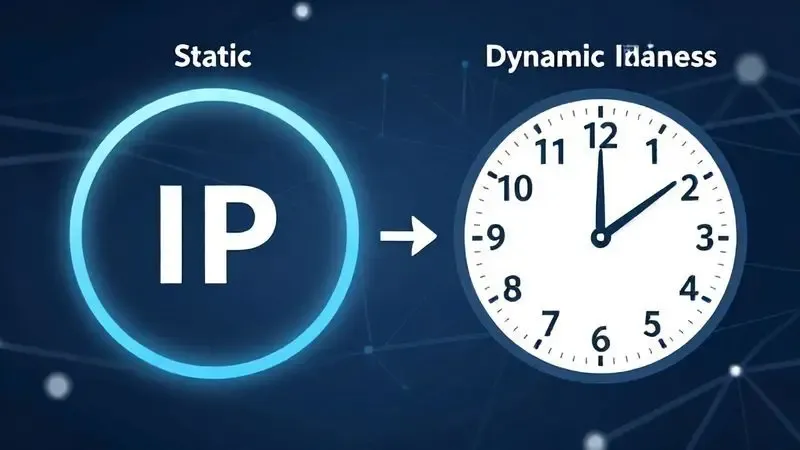 Comparação conceitual entre IP estático e dinâmico em configurações de rede