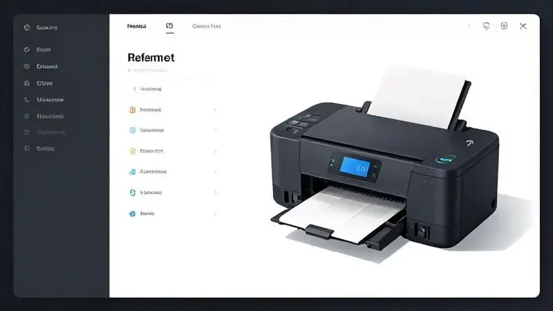 Interface conceitual de utilitário de software para limpeza intensa e manutenção de impressora