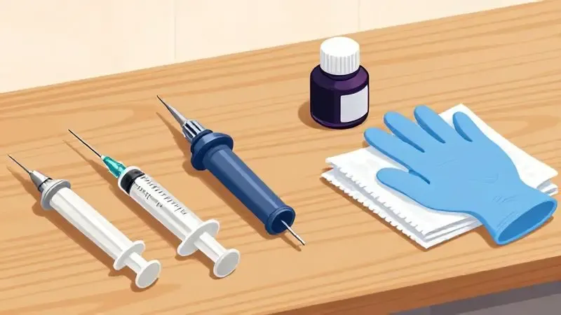 Ferramentas e materiais organizados para recarga de cartuchos de impressora