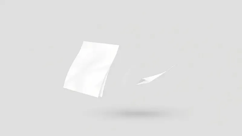 Ilustração digital de uma folha de papel virando no ar, simbolizando o processo de alternância entre frente e verso na impressão.