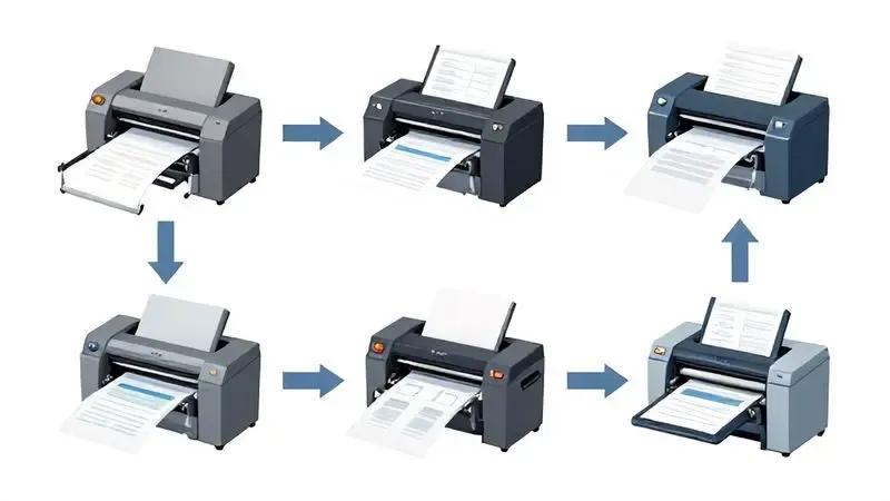 Sequência workflow passo a passo para impressão de etiquetas completa