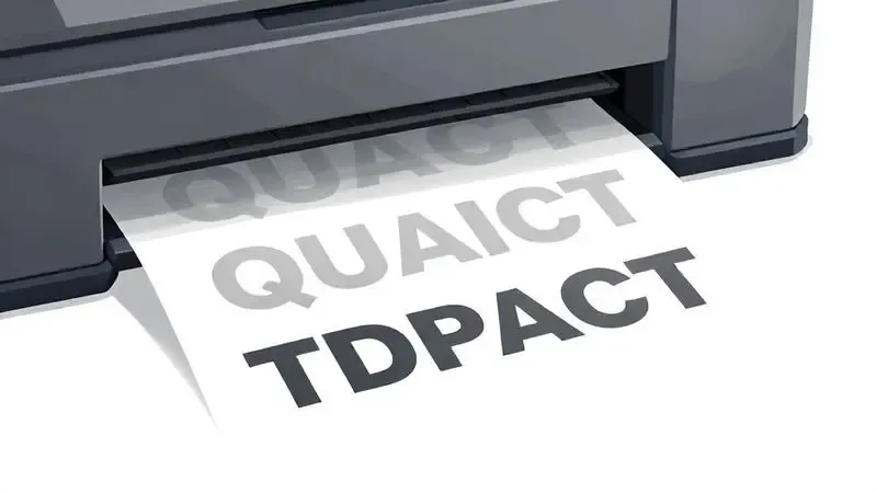 Ilustração conceitual comparando impressão de qualidade versus degradada - momento para troca de cartucho