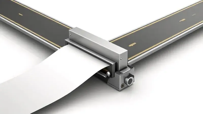 Ilustração conceitual de mecanismos de prevenção e solução de atolamentos de papel na impressora