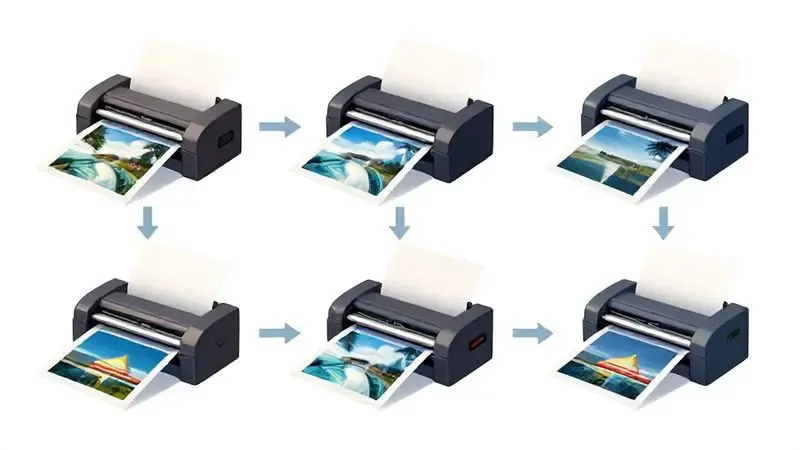 Processo passo a passo para imprimir foto 3x4 desde preparação do papel até resultado final