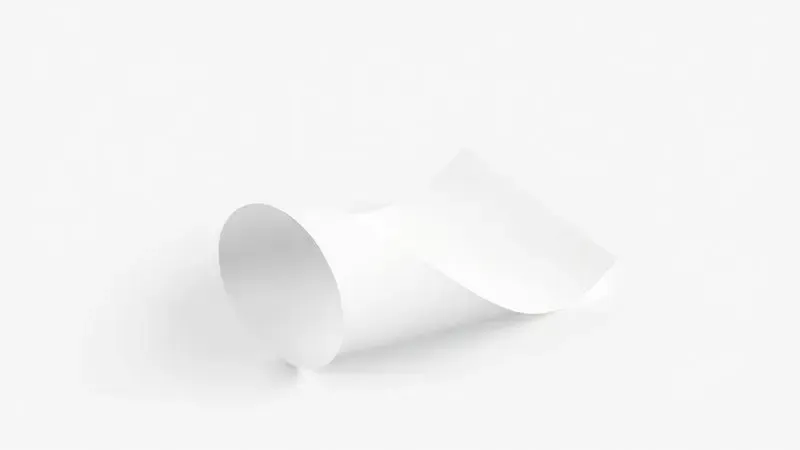 Representação artística de folhas de papel em movimento, ilustrando a funcionalidade de impressão frente e verso automática.