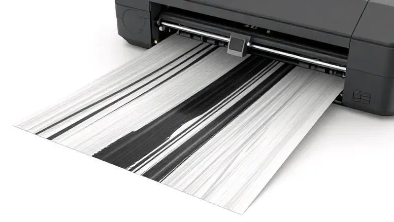 Representação visual dos sinais de ar no sistema de tinta em impressões com problemas