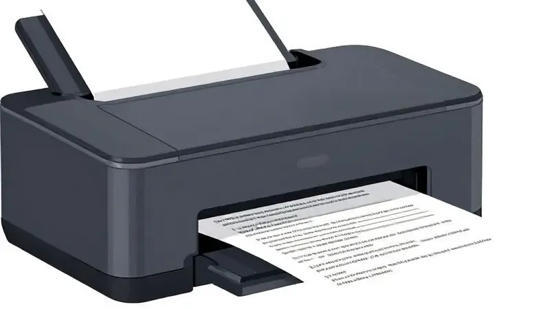 Ilustração conceitual de tecnologia de impressão avançada com qualidade de alta resolução