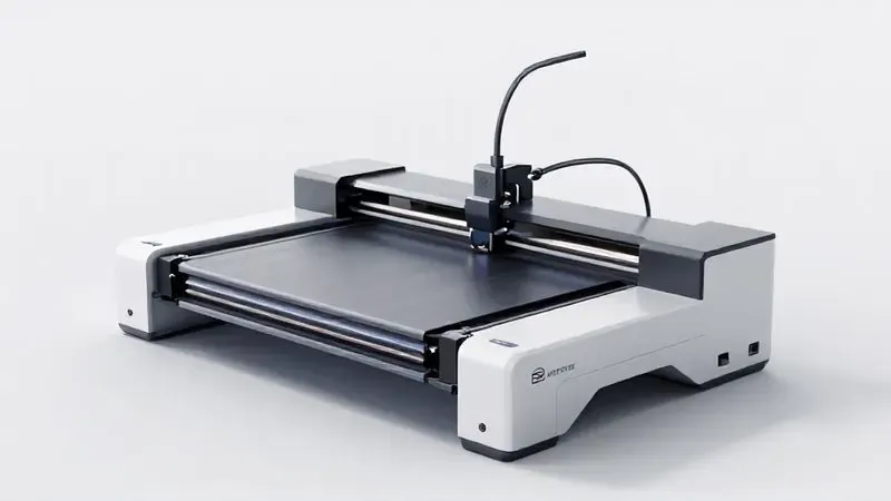 Render conceitual de tecnologia de impressão moderna e eficiente