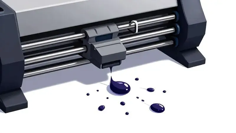 Representação artística da tecnologia de impressão por jato de tinta