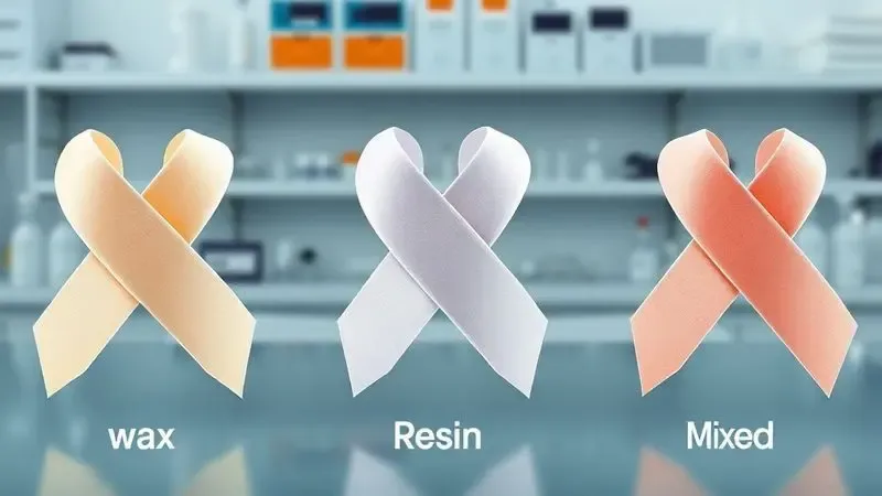 Diferenças visuais conceituais entre ribbons de cera, resina e misto em laboratório