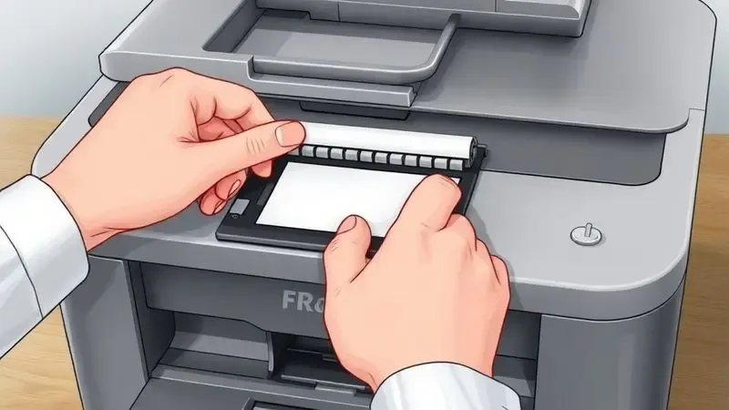 Passo a passo ilustrado da troca do ribbon em uma impressora térmica